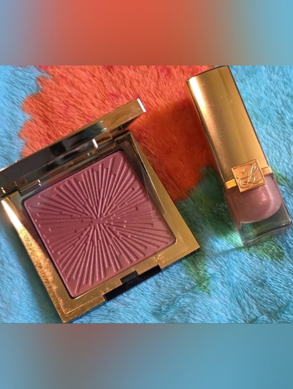 Estee Lauder FR Lame Lipstick & All Over Shimmer Highlighter Powder New